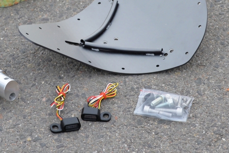 Bobber Sitz-Kit in edelstahl, Twin Shock